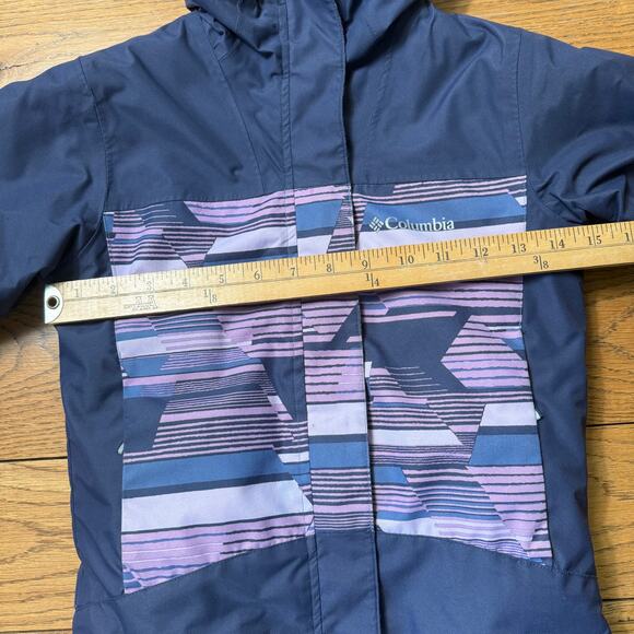 Columbia Alpine Action Ski Jacket SZ XS Blue Purple Omni Heat Winter Coat - Picture 10 of 12